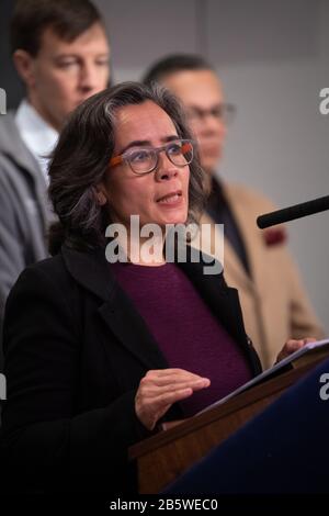 Brooklyn, Vereinigte Staaten. März 2020. Dr. Oxiris Barbot spricht auf einer Pressekonferenz, um die COVID-19-Coronavirus-Entwicklungen der Stadt im NYC Emergency Management Center in Brooklyn zu aktualisieren. Credit: Sopa Images Limited/Alamy Live News Stockfoto