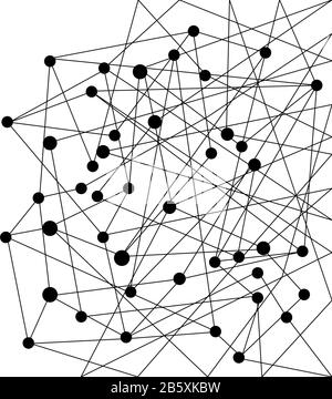 Vektor verbindet Punkte und Linien Stock Vektor