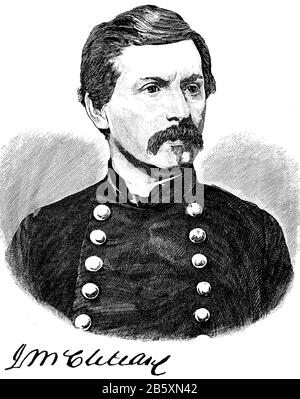 George Brinton McClellan, 3. Dezember 1826 - 29. Oktober 1885, war ein US-amerikanischer Soldat, Bauingenieur, Eisenbahn-Chef und Politiker/George Brinton McClellan, 3. Dezember 1826 - 29. Oktober 1885, war ein amerikanischer Soldat, Bauingenieur, Eisenbahnmanager und Politiker, historisch, digital verbesserte Wiedergabe eines Originals aus dem 19. Jahrhundert / Digitale Produktion einer Originalanlage aus dem 19. Jahrhundert. Jahrhuntert, Stockfoto