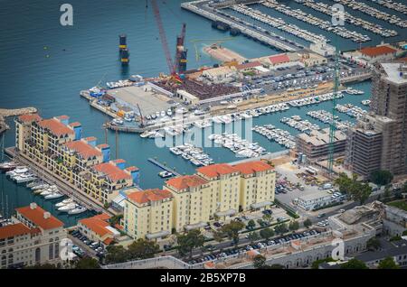 Panoramablick auf gibraltar und Umgebung Stockfoto