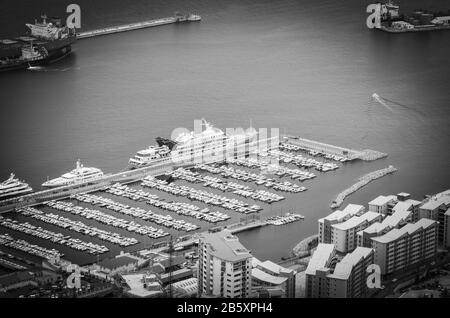 Panoramablick auf gibraltar und Umgebung Stockfoto