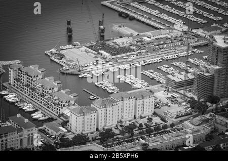 Panoramablick auf gibraltar und Umgebung Stockfoto