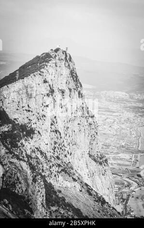 Panoramablick auf gibraltar und Umgebung Stockfoto