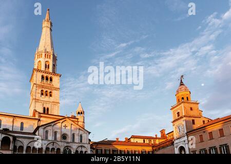 Sonnenuntergang in Modena, Emilia Romagna, Italien Stockfoto