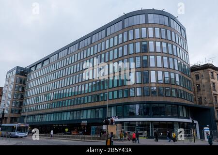 Der Bau, der die letzten Schritte bei der Umgestaltung des Westergate-Gebäudes zum neuen Yotel im Glasgower Stadtzentrum erreicht hat, wurde im März 2020 beschlossen. Stockfoto