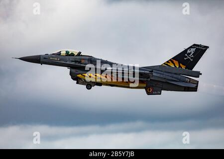 Belgische Luftstreitkräfte General-Dynamics F-16AM 'FA-94' von Nr.31 'Tiger' Squadron Stockfoto