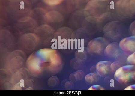 Wunderschönes abstraktes buntes Bokeh. Hintergrundmuster für das Design. Stockfoto