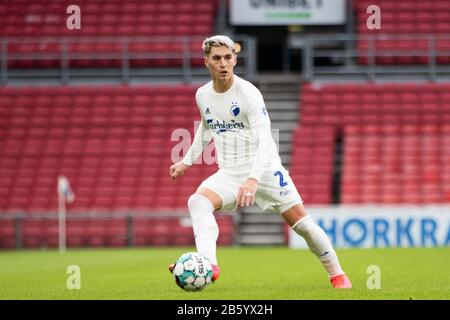 Kopenhagen, Dänemark, 08. März 2020. Guillermo Varela (2) vom FC Kopenhagen war beim 3F Superliga Spiel zwischen dem FC Kopenhagen und dem AC Horsens bei Telia parken zu sehen. (Foto: Gonzales Foto - Dejan Obretkovic). Stockfoto