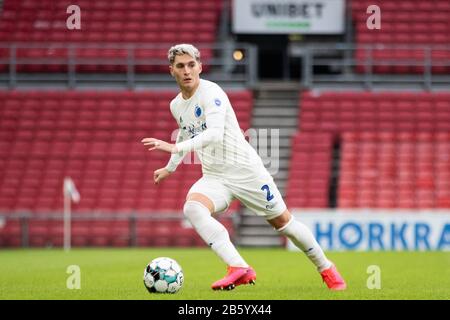 Kopenhagen, Dänemark, 08. März 2020. Guillermo Varela (2) vom FC Kopenhagen war beim 3F Superliga Spiel zwischen dem FC Kopenhagen und dem AC Horsens bei Telia parken zu sehen. (Foto: Gonzales Foto - Dejan Obretkovic). Stockfoto