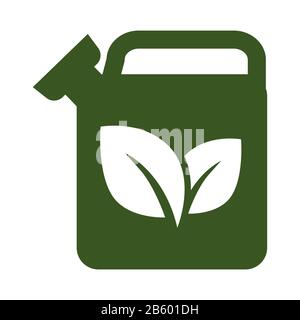 Ökologie und Umwelt, Symbol für umweltverträglichkeit, Gas im Behälter Stock Vektor