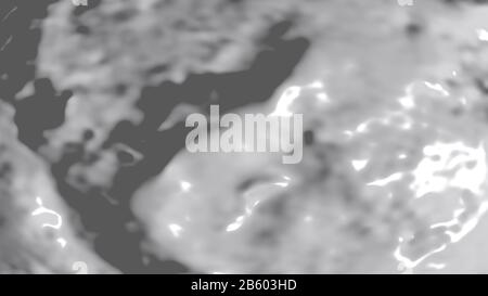 3D-Darstellung des chaotischen abstrakten Hintergrunds aus GHOST WHITE Farbe auf einer gekrümmten Oberfläche mit Lichtern und Schatten Stockfoto