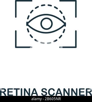 Retina-Scanner-Symbol aus der Cyber-Sicherheitssammlung. Einfaches Retina Scanner-Symbol für Vorlagen, Webdesign und Infografiken Stock Vektor