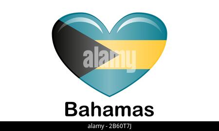 Bahamas Flagge für Independence Day und Infografik Stock Vektor