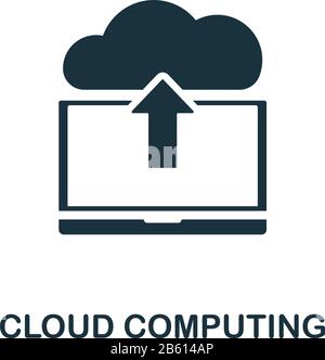 Cloud-Computing-Symbol. Einfaches Element aus der Sammlung digitaler Unterbrechungen. Ausgefülltes Cloud-Computing-Symbol für Vorlagen, Infografiken und mehr Stock Vektor