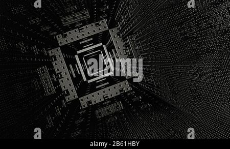 Futuristische, abstrakte 3D-Illustration Stockfoto