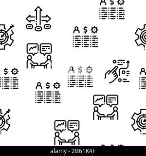 Strategy Manager Job Seamless Pattern Vector Stock Vektor