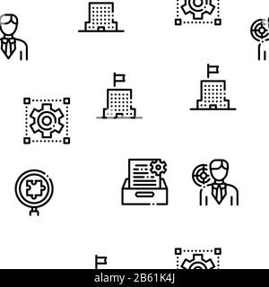 Strategy Manager Job Seamless Pattern Vector Stock Vektor