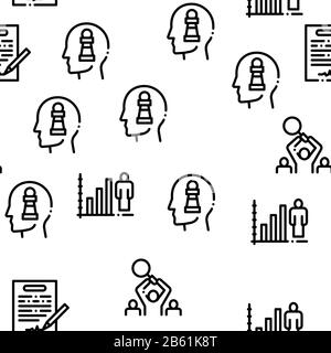 Strategy Manager Job Seamless Pattern Vector Stock Vektor