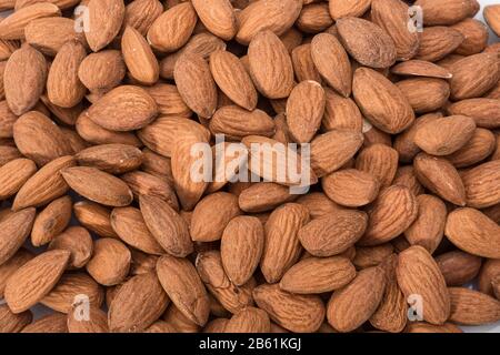 Geschälte Mandeln Closeup. Für Vegetarier. Stockfoto