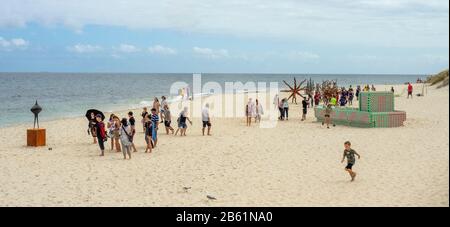 Skulpturen am Strand in Sculpture by the Sea Ausstellung Cottesloe Beach Perth WA Australia Stockfoto