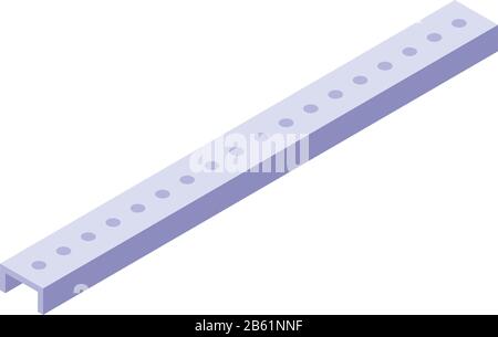 Metallprofil-Symbol, isometrischer Stil Stock Vektor