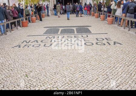 Lissabon, Portugal - 1. März 2020: Nationales Archäologiemuseum, Lissabon, Portugal. Eintritt im Freien Stockfoto