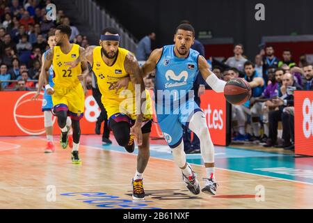 Madrid, Spanien. März 2020. Beim FC Barcelona Sieg über Movistar Estudiantes (67 - 74) im regulären Saisonspiel der Liga Endesa (23.) in Madrid, Spanien im Wizink Center am 8. März 2020. (Foto von Juan Carlos García Mate/Pacific Press/Sipa USA) Credit: SIPA USA/Alamy Live News Stockfoto