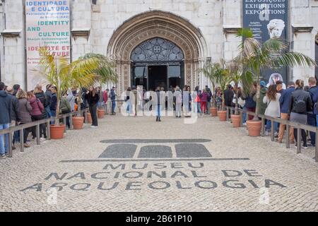 Lissabon, Portugal - 1. März 2020: Nationales Archäologiemuseum, Lissabon, Portugal. Eintritt im Freien Stockfoto