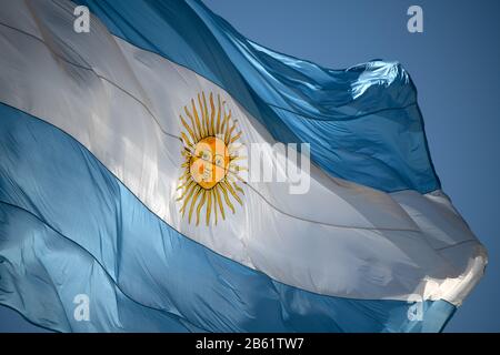 Buenos Aires, Deutschland. Sept. 2019. Die argentinische Flagge fliegt vor dem Präsidentenpalast in Buenos Aires. Weltweite Nutzung Credit: Dpa / Alamy Live News Stockfoto