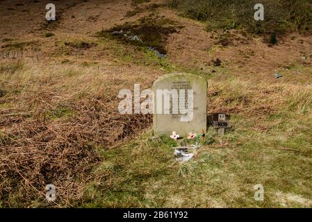 Memorial Stone im Langden Valley, Dem Wald von Bowland Lancashire Stockfoto