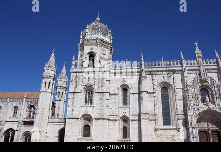 Kloster Jeronimo in Lissabon, Portugal (Mosteiro dos Jeronimos). UNESCO-Weltkulturerbe Stockfoto