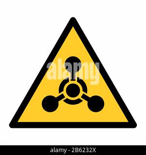 Schild mit chemischen Waffen Stock Vektor