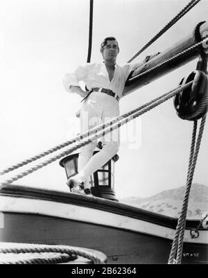 Clark GABLE Portrait as Fletcher Christian in MEUTERY ON THE BOUNTY 1935 Director FRANK LLOYD Book Charles Nordhoff and James Norman Hall Metro Goldwyn Mayer Stockfoto