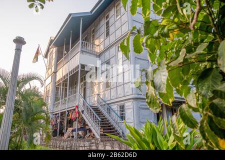 Das Eisenhaus bei Sonnenuntergang in Maputo, Mosambik Stockfoto