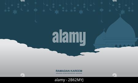 EID Al Adha Mubarak die Feier des muslimischen Gemeinschaftsfestivals arabischer Landschaftshintergrund .islamischer ramadan Celebration Vektor Hintergrund Stock Vektor