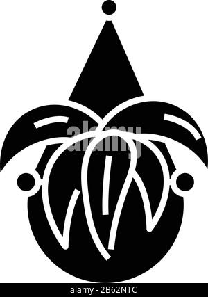 Symbol für Gemüsetyp schwarz, Konzeptabbildung, Symbol für Vektor-Ebene, Glyph-Zeichen. Stock Vektor