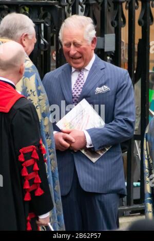 London, Großbritannien. März 2020. Prinz Charles nimmt jährlich am Commonwealth Service in der Westminster Abbey Teil, an dem Regierungsleiter und Vertreter der 54 Länder und 2,4 Milliarden Bürger des Commonwealth teilnehmen. London, Großbritannien - 9. März 2020 Kredit: Nils Jorgensen/Alamy Live News Stockfoto