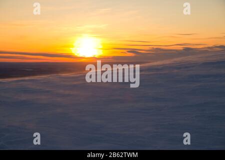 Szene in Pallastunturi, Muonio, Finnland Stockfoto