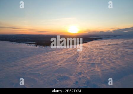 Szene in Pallastunturi, Muonio, Finnland Stockfoto