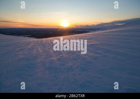 Szene in Pallastunturi, Muonio, Finnland Stockfoto