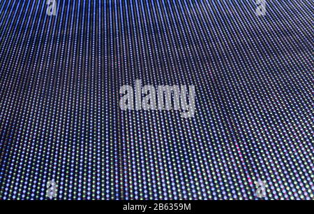 Die Pixel in einem Straßen-LED-Bildschirm Stockfoto