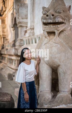 Straße von Bagan, Myanmar, Asien Stockfoto