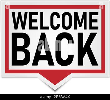 Symbol für isolierte Sprechblase mit roter Sprechblase Stock Vektor