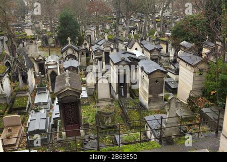 Friedhof Père Lachaise in Paris, Frankreich. Stockfoto