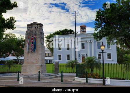 War Memorial, Cabinet Building, Hamilton City, Pembroke Parish, Bermuda Stockfoto