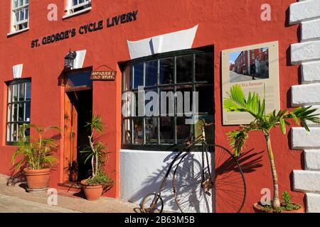 St. George's Cycle Livery, Town of St. George, St. George's Parish, Bermuda Stockfoto