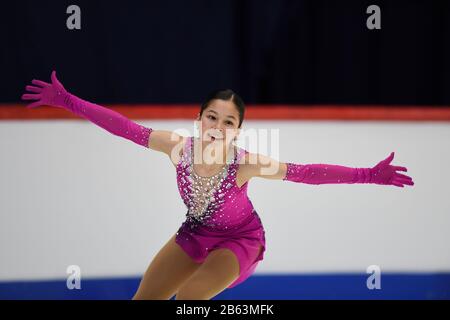 Alysa LIU aus den USA, während Des Ladies Short Program bei den ISU World Junior Figure Skating Championats 2020 in der Tondiraba-Eishalle, am 06. März 2020 in Tallinn, Estland. Credit: Raniero Corbelletti/AFLO/Alamy Live News Stockfoto