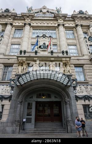 Außenansicht der Franz-Liszt-Musikhochschule Budapest, Ungarn Stockfoto