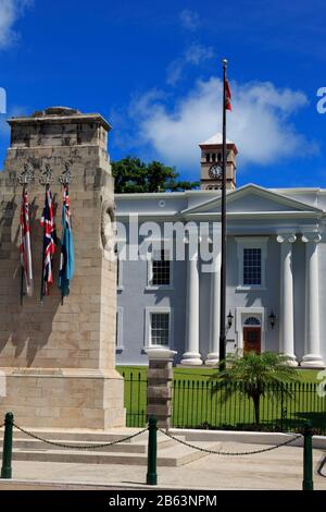 War Memorial, Cabinet Building, Hamilton City, Pembroke Parish, Bermuda Stockfoto