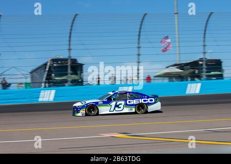 Avondale, Arizona, USA. März 2020. TY Dillon (13) geht auf die Strecke, um für den FanShield 500 auf dem Phoenix Raceway in Avondale, Arizona zu trainieren. (Bild: © Logan Arce/ASP) Stockfoto